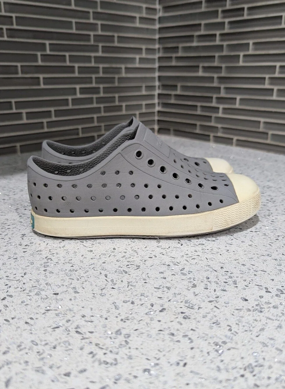 Native Kids Jefferson Slip On Shoes Sneaker Sandal Gray Boy Girl Size 12